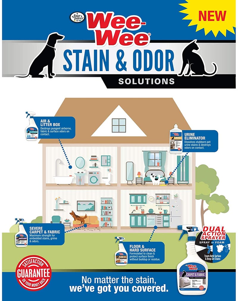Four Paws Wee-Wee Cat Urine Eliminator Stain and Odor Destroyer 128 Ounces - Image 2